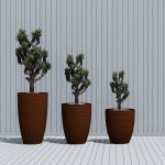 kare lajili fiber saksı